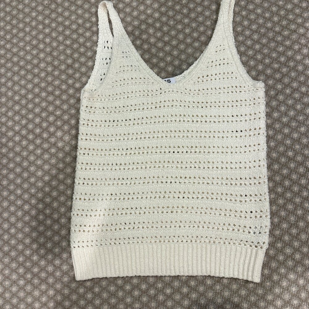 NWOT 525 American Cream Crochet Evie Tank Size XS